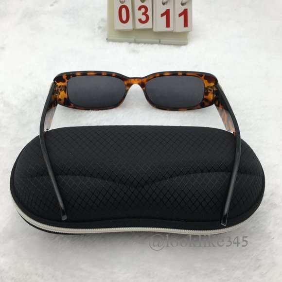Leopard Print Frame  Brown Lens  Retro. Vintage Sunglasses - Picture 3 of 4